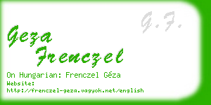 geza frenczel business card